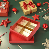 Boîte d'emballage de chocolat dessert en papier carton personnalisé avec boîte cadeau diviseur