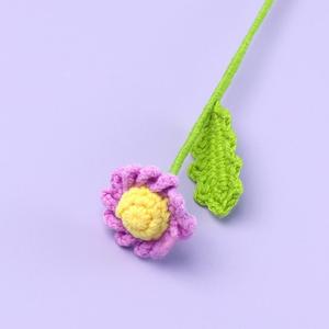 New Arrival Delicate Multi Color Crochet Daisy <strong>Branch</strong> with Leaf Wholesale Woolen Knitted Flower <strong>Decoration</strong> Ornament <strong>for</strong> Gifts - Product Image 6