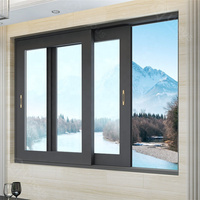 Kreatives Design Aluminiumlegierung Schiebefenster Blaues Glas Hochwertige Wärmedämmung Küche Modernes Klassisches Schiebefenster