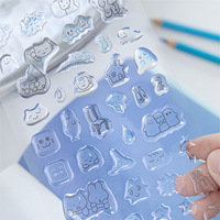1pcs Per Pack Stiker Seri Bubble Diary: Stiker Dekorasi DIY Casing Ponsel Kartun Lucu