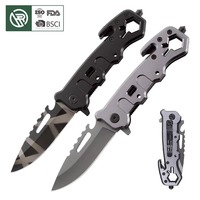 Couteau pliant multifonction avec manche en aluminium, acier S35VN, EDC, DIY, OEM, léger, couteau de poche, arrivée à l'usine Bochen Yangjiang