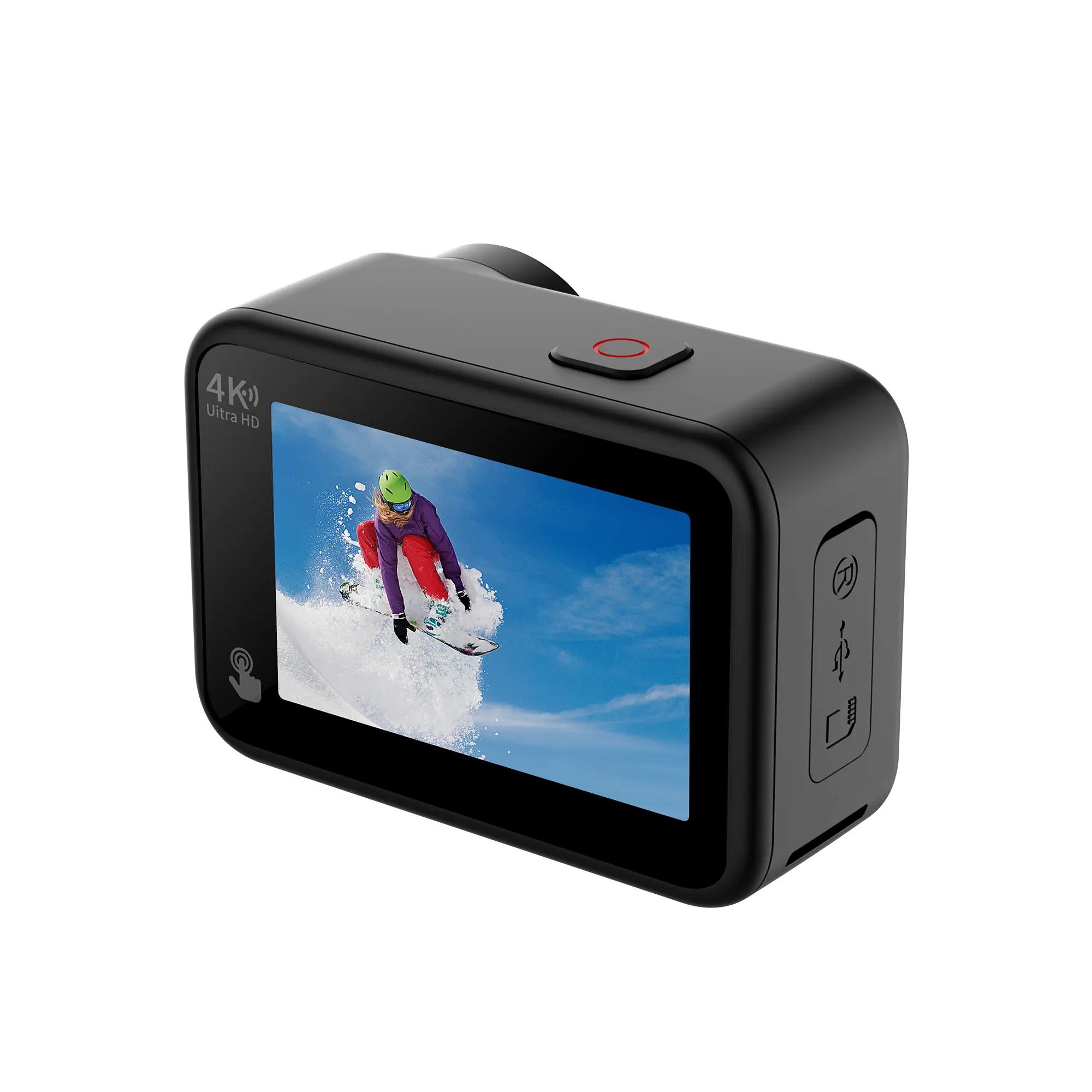 4K Hd Tela Dupla Cor Bare Machine Câmera Digital Impermeável Viagem Ciclismo Anti-shake Motion Camera