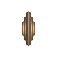 Applique murale LED de luxe en laiton style Art déco moderne, luminaire décoratif pour hôtel, couloir, chambre et entrée