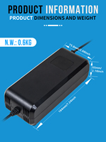 Chargeur rapide intelligent IC 29,4V/24V 8A avec protection OTP contre les surcharges, haute efficacité DC 234W, ABS+PC, garantie 36 mois, 100-240V électrique