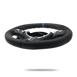 Volante BMW Serie F, Serie 5, Serie 6, Serie 7, M5, Ensamblaje Completo de Cuero, Estilo Racing, Etiqueta Azul - Product Image 1