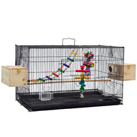 Vente en gros de cages à oiseaux en métal robuste pour l'extérieur, cages de reproduction pour oiseaux, cages à oiseaux en fil métallique, grandes cages à oiseaux