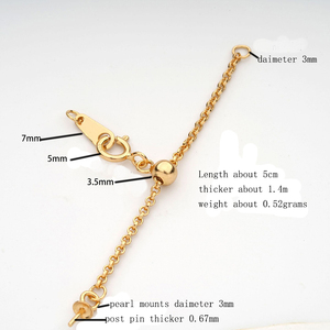 925 Bạc mỹ trang sức phụ kiện phát hiện ngọc trai Vòng Cổ Vòng chân Vòng tay kết thúc đuôi có thể điều chỉnh mở rộng chuỗi Clasp - Product Image 6