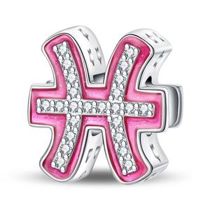 Pendentifs Breloques Zircon Thème Rose Mignon Douze Signes du <span class=keywords><strong>Zodiaque</strong></span> Forme Cœur Plaqué Argent pour Unisexe Usage Quotidien Accessoires de Bijoux DIY - Product Image 5