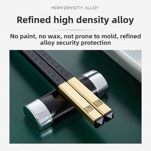 Palillos Chinos de Lujo Personalizados de Fibra de Vidrio Negra Grabada de 24 cm, Reutilizables, Ecológicos, Regalos Empresariales Personalizados - Product Image 3