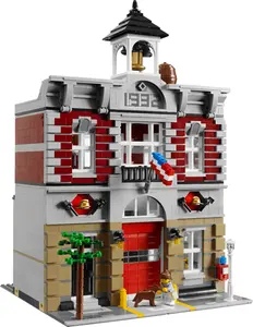 2313pcsシティストリートビュー84044 Create Fire Brigade Building Blocks 15004互換LegoINGlys City Fire Station 10197