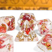 Jeu de dés en résine polyédrique de luxe à 7 matrices pour les jeux de rôle RPG Donjon et Dragons
