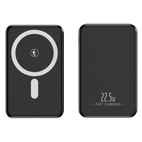 Banques d'alimentation centrale 5000mah forte induction magnétique fonction de charge sans fil 15w chargeur rapide pour téléphone