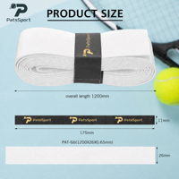 PatsSport Lot de 3 Overgrips de Tennis en PU, Bande Antidérapante Absorbant la Transpiration pour Raquettes de Padel, Pickleball, Badminton et Squash