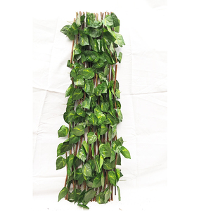 Artificial Garden Screening <strong>Trellis</strong> Expanding Wooden Willow Fence Ivy Plant <strong>Leaves</strong> - Product Image 5