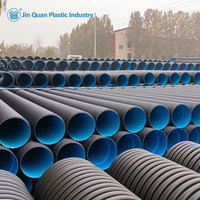 Tuyau de drainage corrugué à double paroi en PEHD haute pression de marque JinQuan, flexible et durable, certifié CE ISO, pour égouts (SN8)