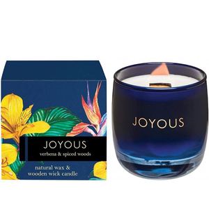 Bougie parfumée Clarity Cashmerian Woods au safran, cire naturelle, mèche en bois, pot en verre - Product Image 5