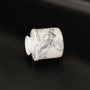 संगमरमर के मक्खन कीपर सफेद कवर पॉट हस्तनिर्मित फ्रेंच शैली टिकाऊ मल्टीफ़ंक्शन मक्खन भंडारण रसोई के लिए - Product Image 4