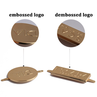 Étiquette de marque personnalisée avec logo, placage PVD, étiquette de vêtement rectangulaire avec pieds en U, étiquette métallique avec nom