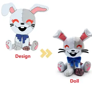 Pelúcia longa orelha personalizada, brinquedo de coelho engraçado, pelúcias, desenho de coelho, tecido macio, pelúcia, animal de pelúcia, brinquedos personalizados