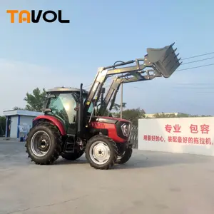Trung Quốc 70hp 80 HP 90 HP tracteur 4WD 4x4 traktor 904 trang trại máy kéo với nước nóng và AC Cab phía trước loader