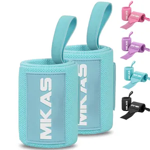 MKAS Women High Quality Weight Lifting Custom Fitness Powerlifting Wrist Wrap Gym Brace Support Strap Wrist Brace