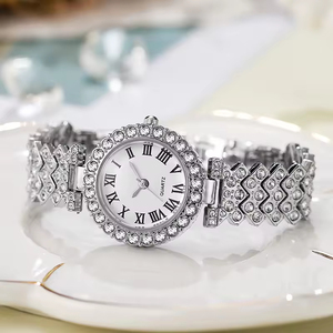 Stylish Roman pattern diamond-encrusted <b>watches</b> and quartz wristwatches, available for export - Product Image 2