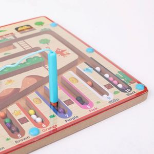 Nouveauté : Jouet en bois magnétique pour enfants de 4 à 6 ans, jeu de labyrinthe pour apprendre les lettres de l'alphabet, les couleurs et les nombres, avec stylo de contrôle - Product Image 3