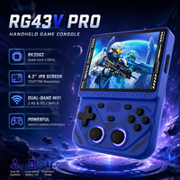 Console de jeu portable rétro WiFi 6 RG43V PRO, écran IPS de 4,3 pouces, système Linux, lecteur de jeux vidéo portable avec deux joysticks