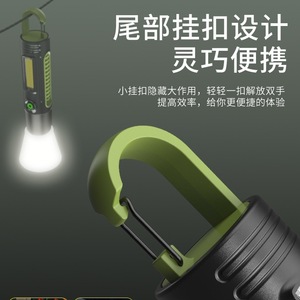 ไฟฉาย LED แบบชาร์จไฟได้ ปรับความสว่างได้ 5W อลูมิเนียมอัลลอยด์ สำหรับการตั้งแคมป์เดินป่าใช้กลางแจ้ง - Product Image 4