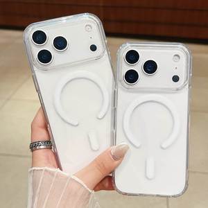 Ốp điện thoại trong suốt từ tính acrylic bán chạy dành cho <span class=keywords><strong>iPhone</strong></span> 17 16E 14 13 12 11 15Pro Max XR XS 8 7, mặt lưng thời trang - Product Image 3