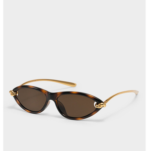 Gafas de Sol Cat's Eye UV400 2026, Forma Ovalada, Patillas con Nudos, Lentes Metálicas Anti-Reflejantes, Nuevas Gafas de Sol Unisex de Alta Gama - Product Image 3