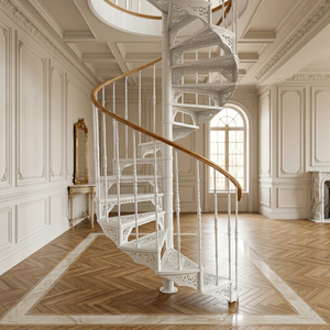 Diseño de Escalera de Caracol de Hierro Forjado para Exteriores - Product Image 1