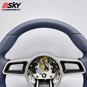 <span class=keywords><strong>Volant</strong></span> en cuir bleu graphite de style sportif pour <span class=keywords><strong>Porsche</strong></span> 911 991 992 <span class=keywords><strong>Cayenne</strong></span> 958 987 Boxster 986 Panamera 970 Taycan Macan - Product Image 5