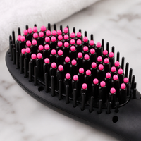 Lisseur de cheveux électrique portable professionnel 6-en-1 avec peigne à air chaud à ions négatifs et LED pour hôtel, maison et usage extérieur