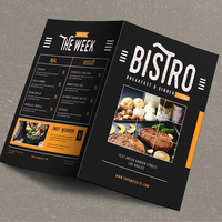 Menus personnalisés en papier fantaisie, impression recto-verso, design gaufré, pour vins, boissons, hôtels, restaurants, livres de recettes, prospectus promotionnels