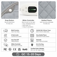 Coussin chauffant en cèdre à bouton-pression, couverture chauffante, thérapie par compresse chaude, physiothérapie, lavable, arrêt automatique, pour le cou et le dos