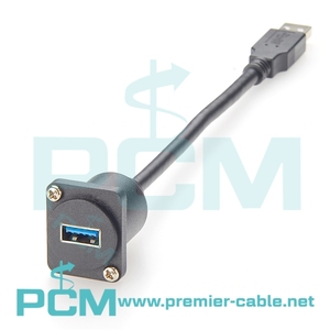 D hình dạng USB3.0 Loại <span class=keywords><strong>USB</strong></span>-A nữ XLR Bảng điều khiển gắn kết cáp mở rộng, <span class=keywords><strong>USB</strong></span> d-loại mặt bích gắn kết, <span class=keywords><strong>USB</strong></span> tủ khung gầm tuôn ra gắn kết - Product Image 3