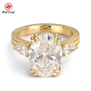<span class=keywords><strong>Anello</strong></span> con Diamante Sintetico Redleaf con Certificato IGI, 1CT 2CT 5CT, Taglio Ovale, Oro 10K 14K 18K, <span class=keywords><strong>Anello</strong></span> Nuziale Personalizzato, <span class=keywords><strong>Anello</strong></span> di Fidanzamento con <span class=keywords><strong>Tre</strong></span> Pietre - Product Image 1