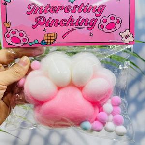 Cat Paw Squeeze Toy Soft Plush Slow Rising Stress Relief Sensory <b>Fidget</b> for Kids Adults Desk Decor Gift <b>Pack</b> - Product Image 3
