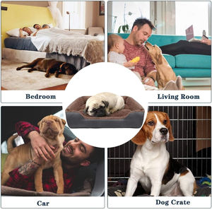 Оптовая Продажа с фабрики, роскошная кровать для домашних животных, мягкое гнездо для собак, большая прямоугольная дышащая кровать для домашних животных - Product Image 6