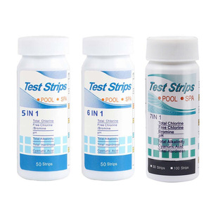 Bandelettes de <span class=keywords><strong>test</strong></span> 6 en 1 pour piscine et spa : <span class=keywords><strong>test</strong></span> du chlore total, du brome, du pH, de l'alcalinité totale, de la dureté totale, de l'<span class=keywords><strong>acide</strong></span> <span class=keywords><strong>cyanurique</strong></span>, kit de <span class=keywords><strong>test</strong></span> de la qualité de l'eau - Product Image 5