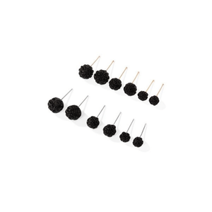 Orecchini a perno con perline di diamanti Aziza Shambhala, set da 12 pezzi, gioielli minimalisti in acciaio inossidabile - Product Image 2