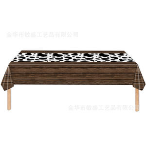 Nouvelles vaisselle jetables en papier à motif bois <span class=keywords><strong>de</strong></span> cowboy avec couleurs noir/blanc/<span class=keywords><strong>rose</strong></span> pour anniversaires et festivals, serviettes - Product Image 5