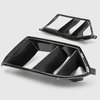 Kit de garnitures de ventilation automobile en fibre de carbone sergé brillant moulé sur mesure OEM avec ouvertures à persiennes et languettes de fixation