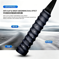 Cinta de Agarre para Raqueta de Bádminton, Antideslizante, Portátil, de PU, con Absorción de Impactos, Diseño Duradero para Tenis y Squash
