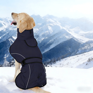 Jaket Anjing Musim Dingin Anti Air Reflektif Modis, Mantel Fleece Bernapas & Dapat Disesuaikan untuk Anjing - Product Image 2