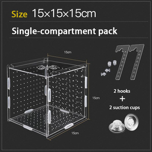 Vis Dubbele Fokken Doos Plastic <span class=keywords><strong>Betta</strong></span> Tank Acryl <span class=keywords><strong>Aquarium</strong></span> Tank Fish Acryl Divider <span class=keywords><strong>Aquarium</strong></span> Isolatie Box <span class=keywords><strong>Aquarium</strong></span> - Product Image 6