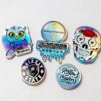 Autocollant holographique personnalisé avec logo découpé, résistant aux UV, imperméable, argenté arc-en-ciel, laser, paillettes, pour cadre photo, artisanat, bougies