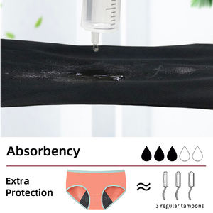 Braguitas Menstruales de 4 Capas para Mujer, Protección Postparto, <span class=keywords><strong>Incontinencia</strong></span>, Ropa Interior de Algodón, Corte Medio, para la Menstruación - Product Image 3