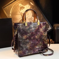 Bolsos Tote de Estilo Clásico, Bolsos de Mano de Lujo con Patrón de Cocodrilo para Mujer, Bolsos Bandolera de Cuero PU Personalizados, Productos al por Mayor